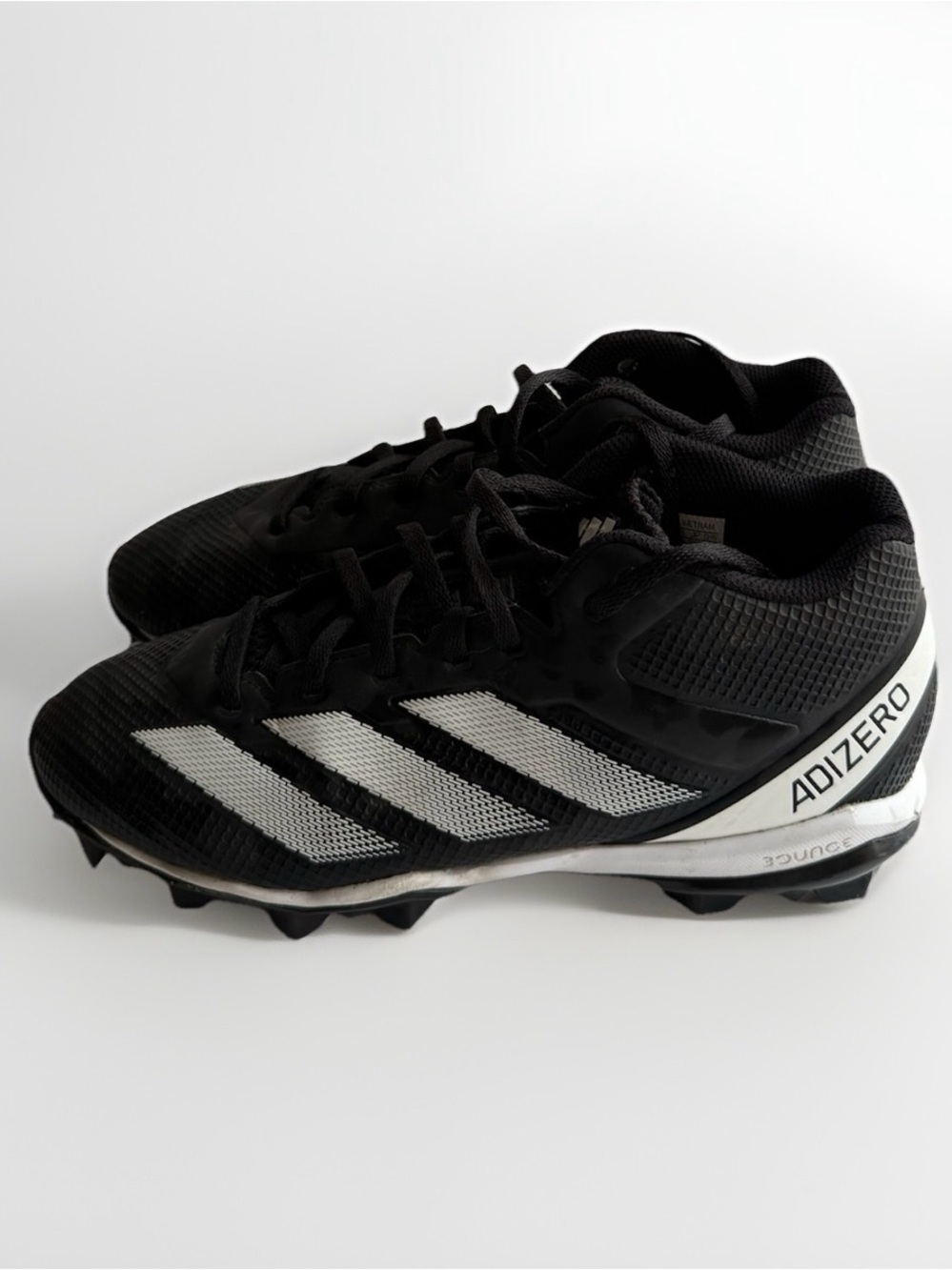 Adidas Adizero Bounce Football Cleats Black White Size 6